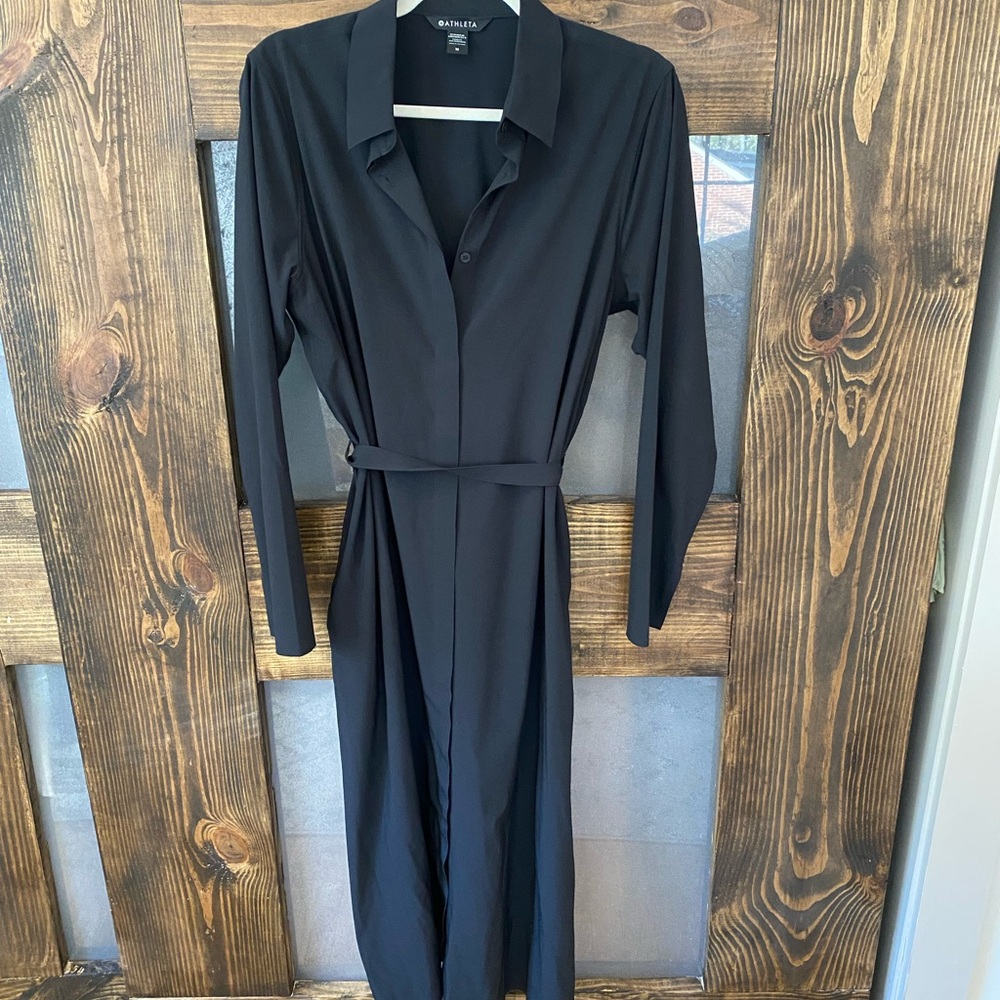 Elegant Black Shirt Dress